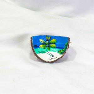 MAGENT COCONUT SHELL  HAND PAINTED....