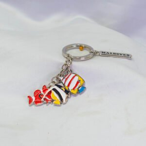 METAL KEY RING 3 FISH,KS.2 NEMO,BENNER,BUTTERFLY FISH