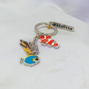 METAL KEY RING 3 FISH,KS.3 BLUE SURGION,NEMO TURTLE NERROW FISH