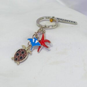 METAL KEY RING 3 FISH,KS.4 TURTLE BACK,MANTA,STAR FISH