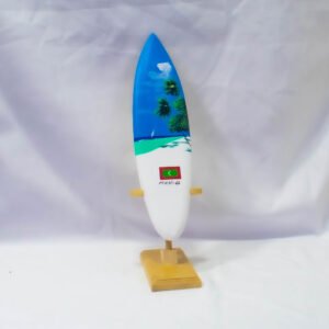 SURF BOARD  HAND PAINTED WITH STAND 20CM......