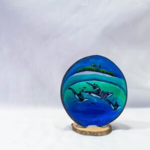 COCONUT SHELL INSIDE PAINTED