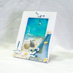 SAILBOAT ANCHOR PHOTO FRAME VERTICAL 6"