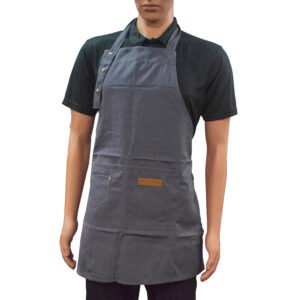 APRON COTTON GRAY  POLY/COTTON 25X26"