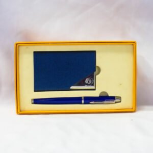 GIFT SET PEN AND CARD HOLDER BLUE