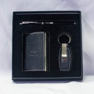 GIFT SET KEYTAG AND CARD HOLDER BLACK