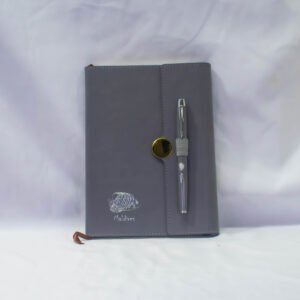 GIFT NOTE BOOKE SET WITH PEN  GRAY